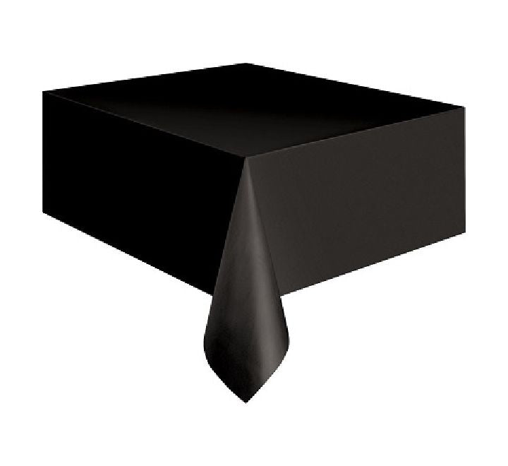 Unique BLACK PLASTIC TABLECOVER (STANDARD PACKAGING)