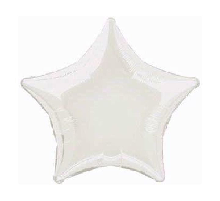 20” Unique white star foil balloon
