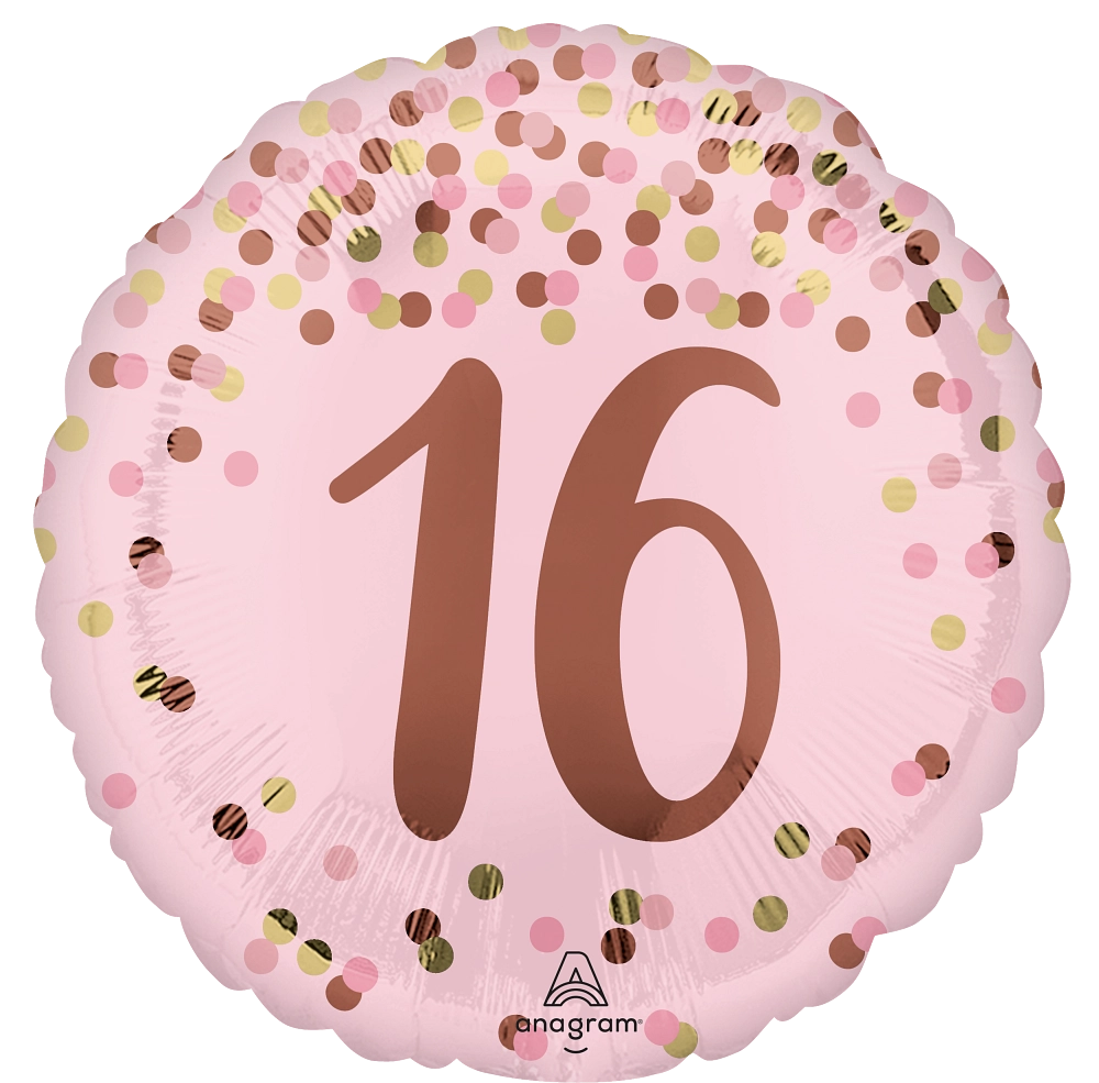 18” Pretty Pink 16th Birthday Foil Balloon