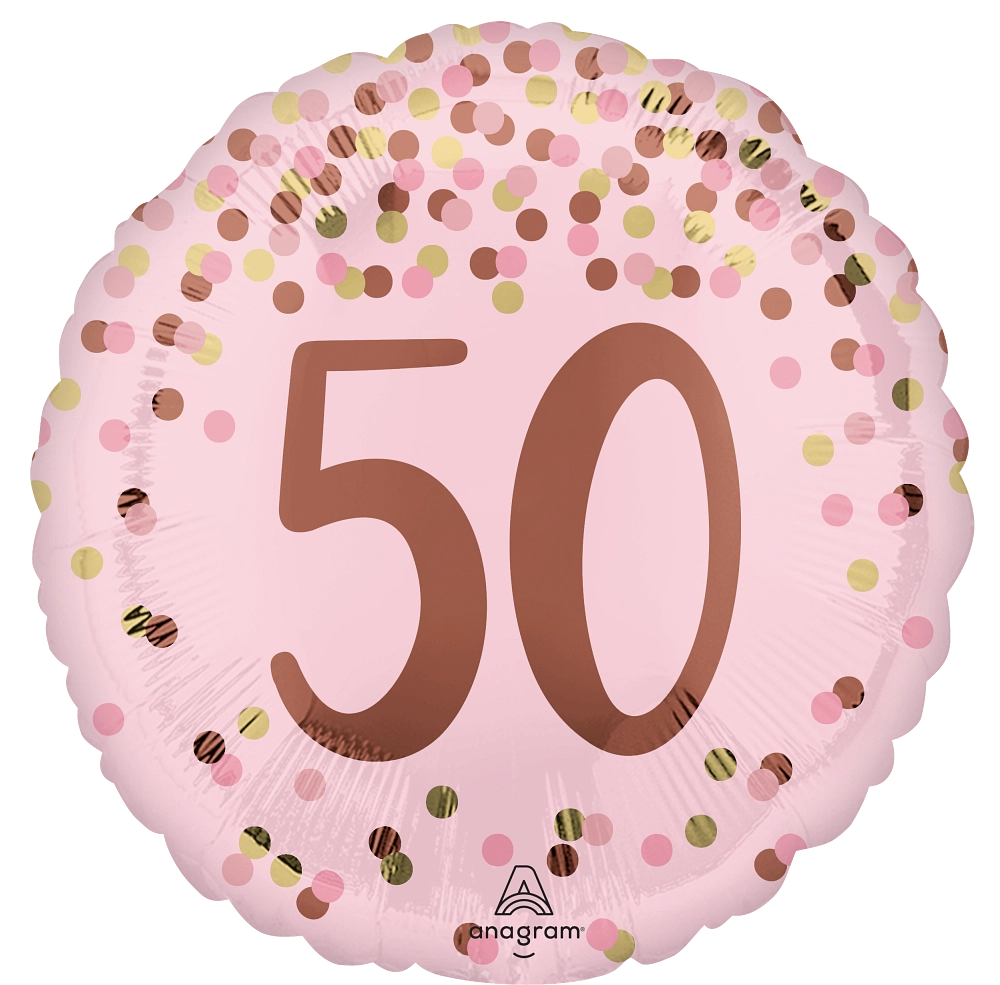 18” Pretty Pink 50th Birthday Foil Balloon