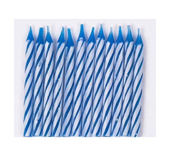 (24) BLUE SPIRAL CANDLES