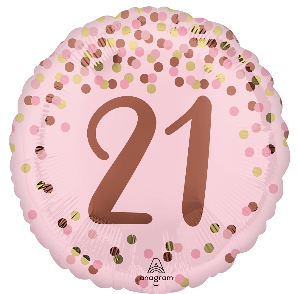18” Pretty Pink 21st Birthday Foil Balloon
