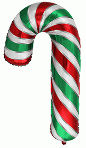 Flexmetal 39×25″ Green/Red/White Candy Cane Supershape Unpackaged