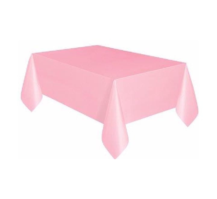 Unique LOVELY PINK PLASTIC TABLECOVER (STANDARD PACKAGING)
