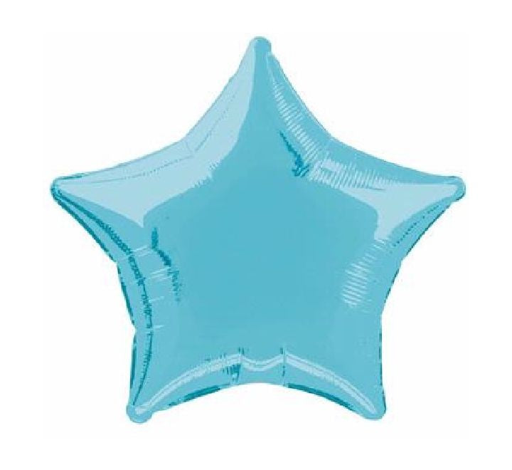 20” Unique light blue star foil balloon