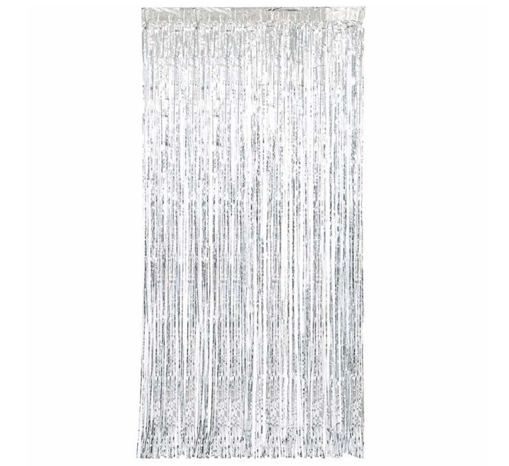 Unique 1m x 2m SILVER FOIL DOOR CURTAIN