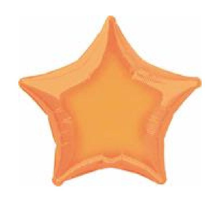 20” Unique orange star foil balloon