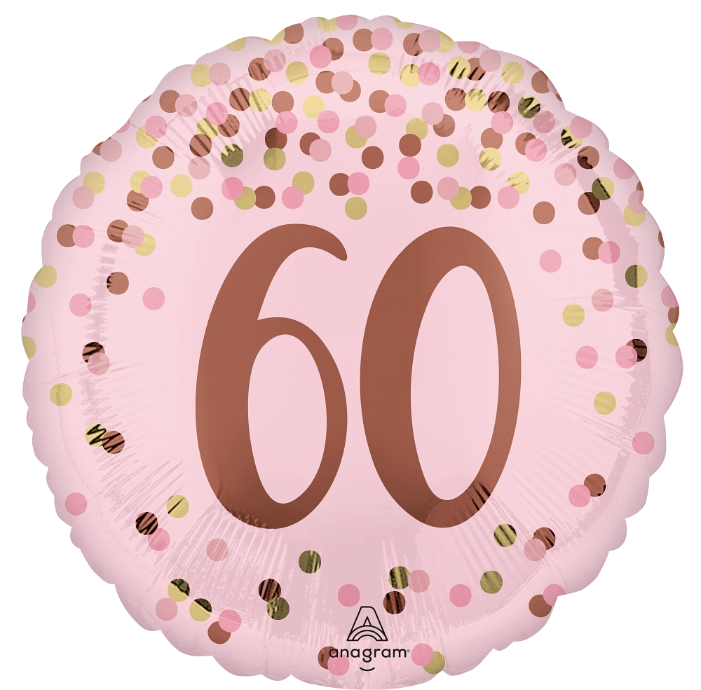 18” Pretty Pink 60th Birthday Foil Balloon