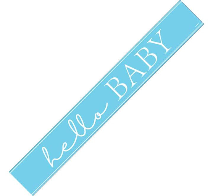 Unique 9ft HELLO BABY BLUE BANNER