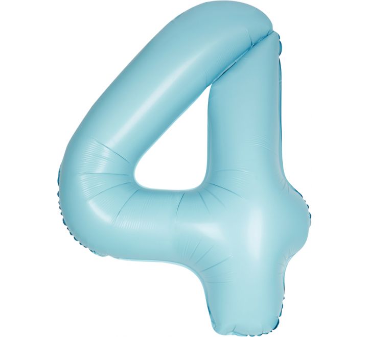 Unique 34” powder blue 4 foil number