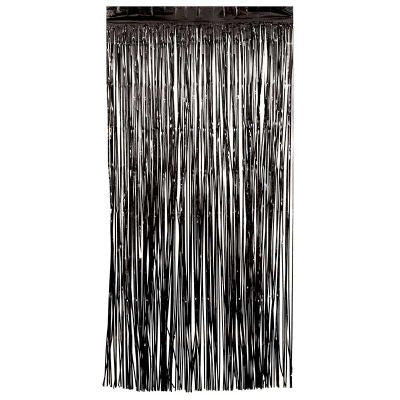Unique 1m x 2m BLACK FOIL DOOR CURTAIN