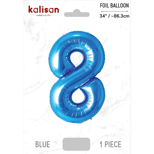 Kalisan – Blue – 34inch Foil Number 8 – 170834041