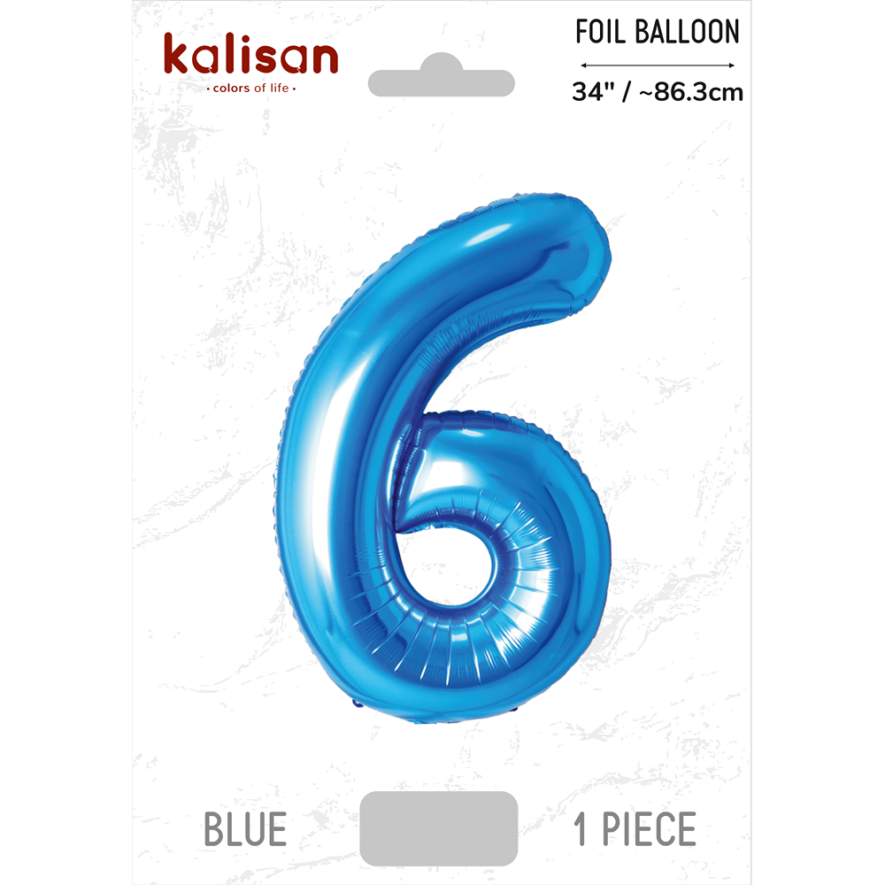 Kalisan – Blue – 34inch Foil Number 6 – 170634041