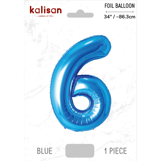 Kalisan – Blue – 34inch Foil Number 6 – 170634041