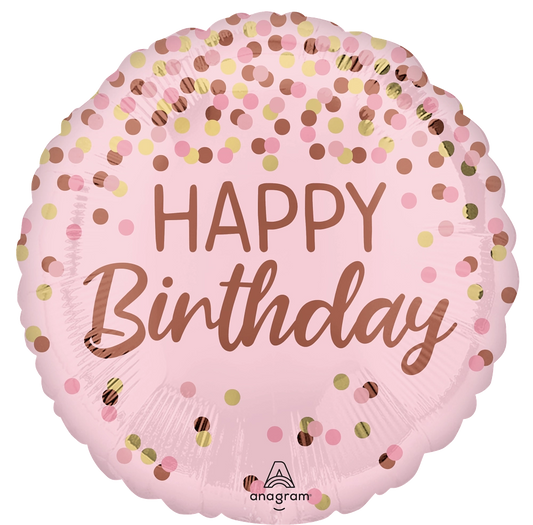18” Pretty Pink Birthday Foil Balloon