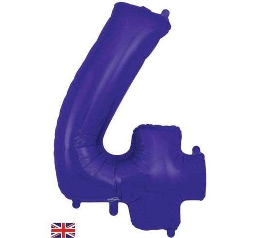 Oaktree 34” purple 4 foil number