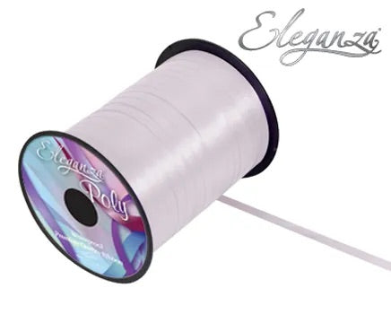 Eleganza Poly Curling Ribbon 5mm x500yds No.01 White