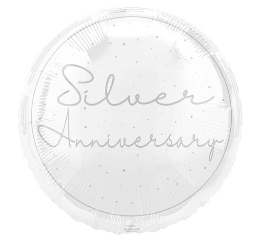 18” Happy 25th Anniversary foil balloon
