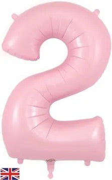 Oaktree 34” Matte pale pink 2 foil number