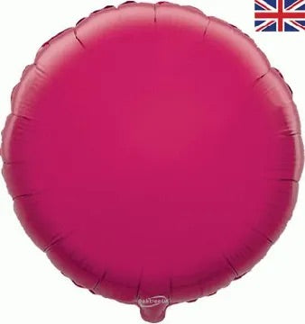 18” oaktree fuchsia round foil balloon (unpackaged)