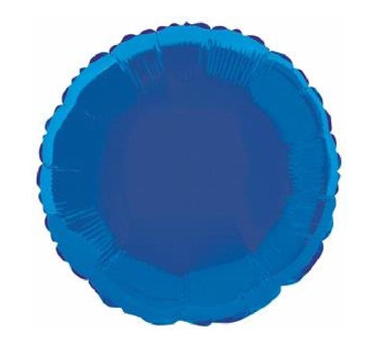 18” Unique royal blue round foil balloon