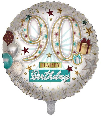 18” Age 90 Neutral Trad foil balloon