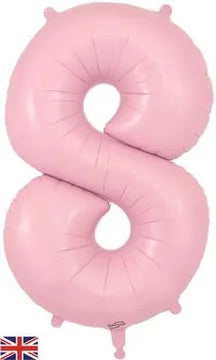 Oaktree 34” Matte pale pink 8 foil number