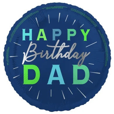 18” happy birthday dad foil balloon