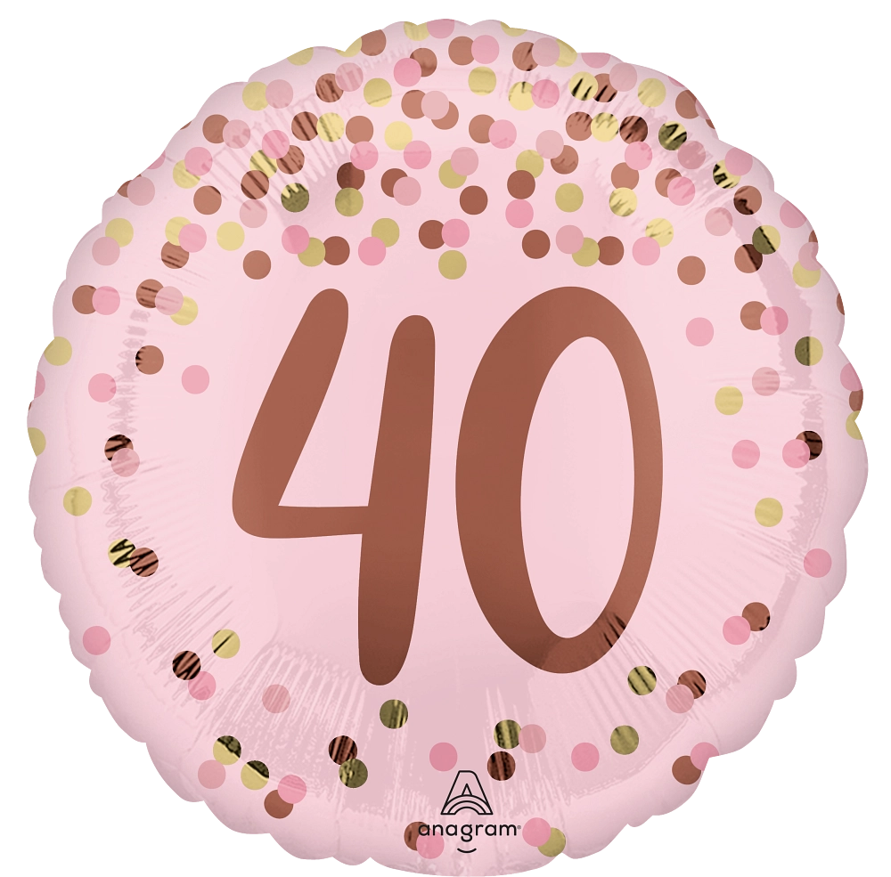 18” Pretty Pink 40th Birthday Foil Balloon