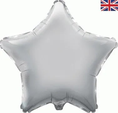 19” oaktree silver star foil balloon (unpackaged)