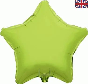 19” oaktree lime star foil balloon (unpackaged)