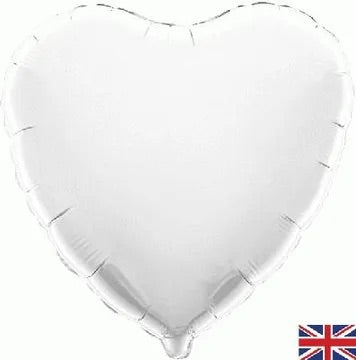 18” oaktree white heart foil balloon (unpackaged)