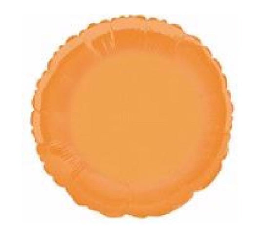 18” Unique orange round foil balloon