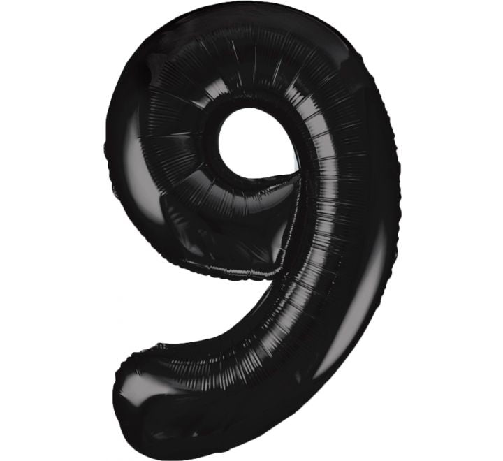 Unique 34” black 9 foil number