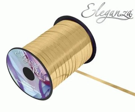 Eleganza Poly Curling Ribbon Metallic 5mm x250yds Gold