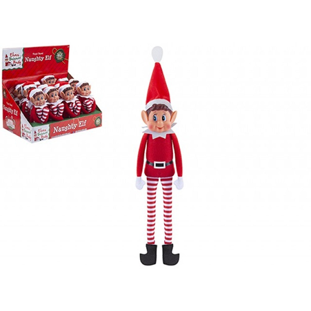 12″ Red Long Leg Boy Elf with Soft Body and Vinyl Face