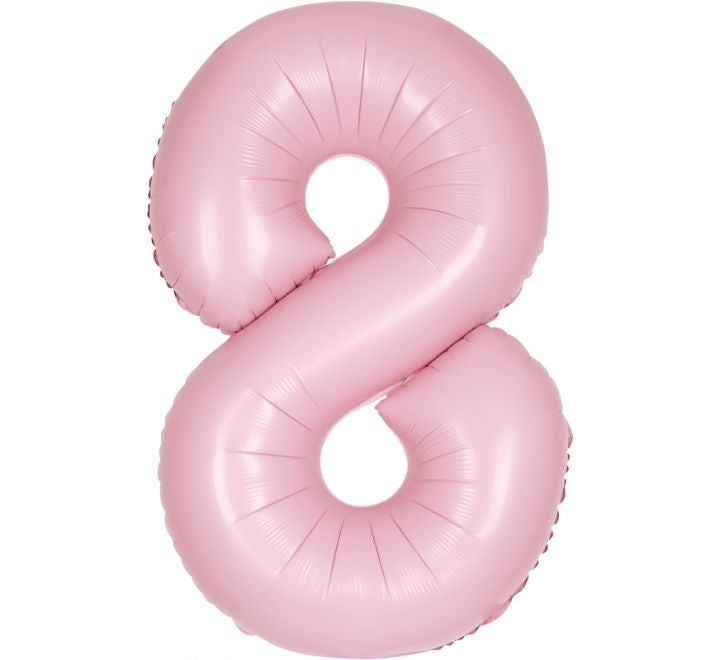 Unique 34” matte pink 8 foil number