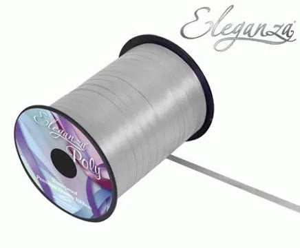 Eleganza Poly Curling Ribbon 5mm x500yds No.24 Silver