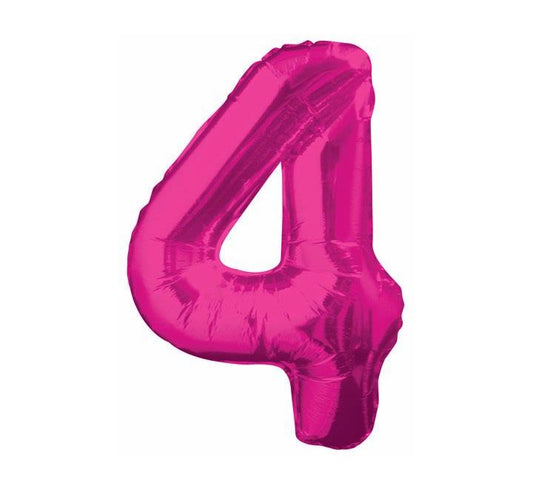 Unique 34” pink 4 foil number