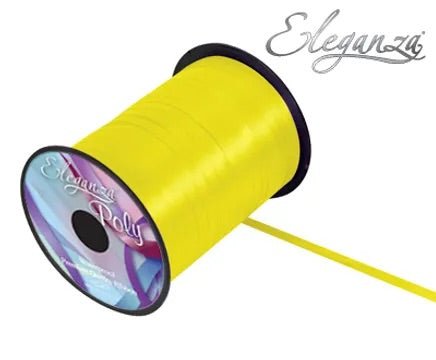 Eleganza Poly Curling Ribbon 5mm x500yds No.11 Yellow