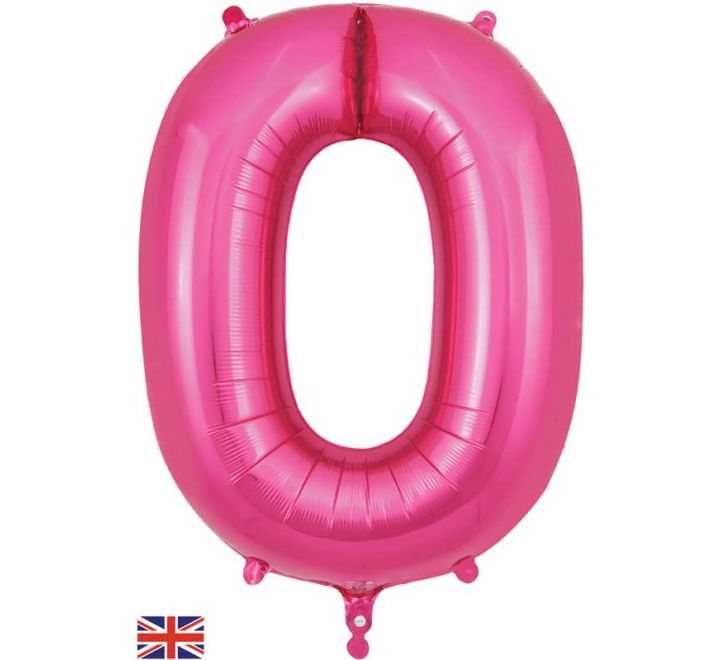 Oaktree 34” pink 0 foil number