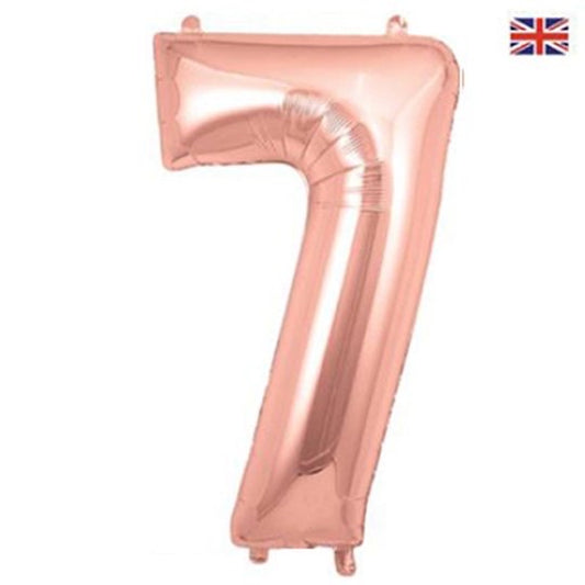 Oaktree 34” rose gold 7 foil number