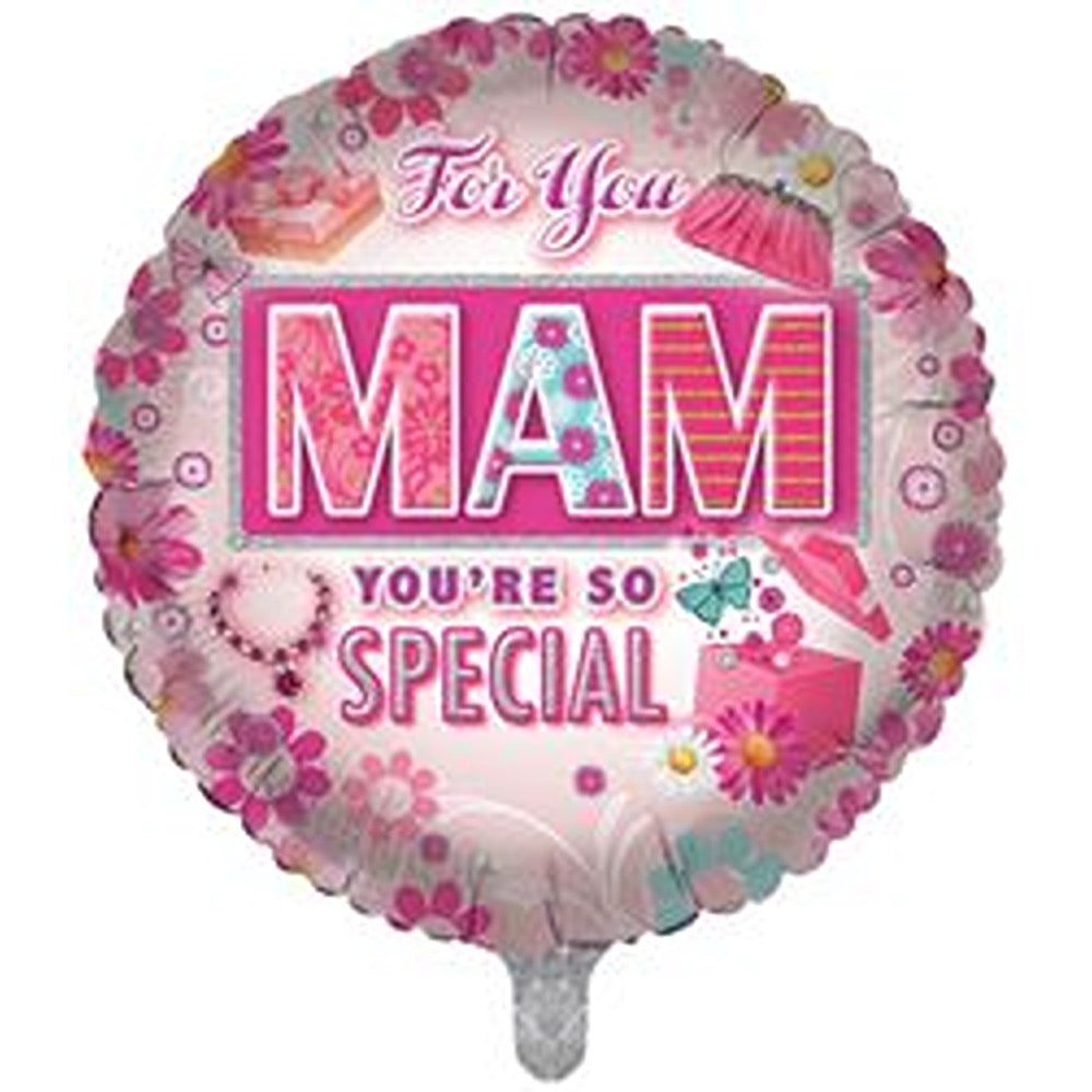 18” happy birthday mam tradition foil balloon