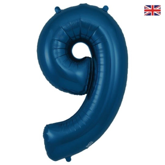 Oaktree 34” Matt navy 9 foil number