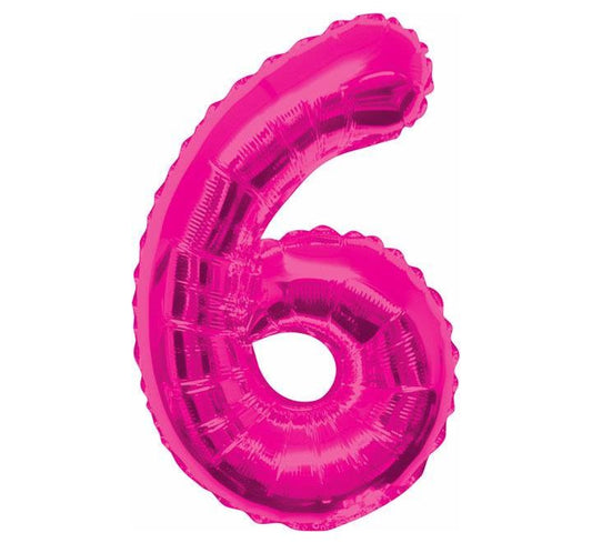 Unique 34” pink 6 foil number