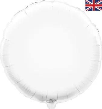 18” oaktree white round foil balloon (unpackaged)