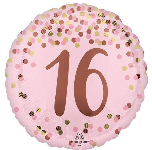 18” Pretty Pink 16th Birthday Foil Balloon