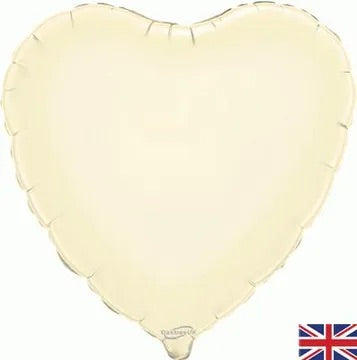 18” oaktree ivory heart foil balloon (unpackaged)