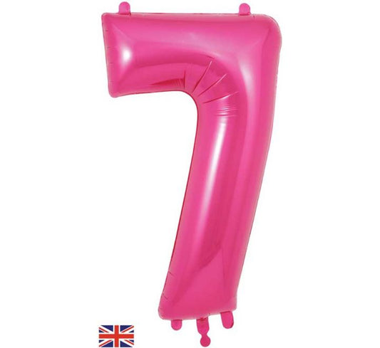 Oaktree 34” pink 7 foil number