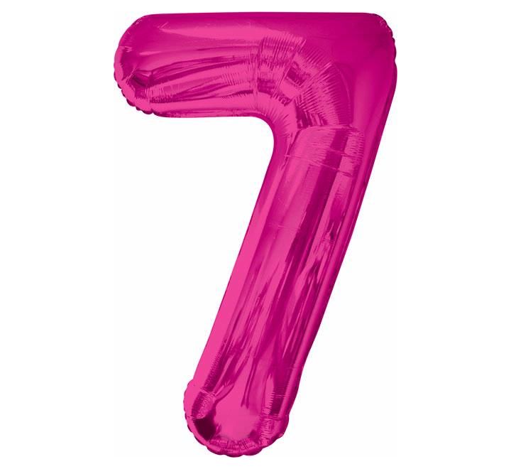 Unique 34” pink 7 foil number